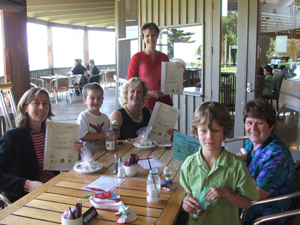 Volunteers at a lunch held in recognition of their service.
