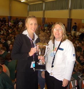 Renee Heath, Wellington Shire Council’s Walking School Bus Project Co-ordinator and Kaylene Wickham, East Gippsland Shire Council’s Walking School Bus Project Co-ordinator