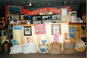 A recreation of the J&S West general Store 1870 by the Phillip Island and District Historical Society.