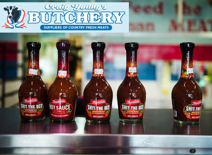 Tasty HOT sauces at Craig Young's Butchery in Mirboo North