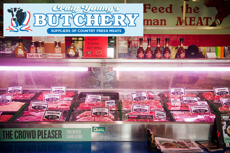 Inside Craig Young's Butchery in Mirboo North shop - renowned local butcher